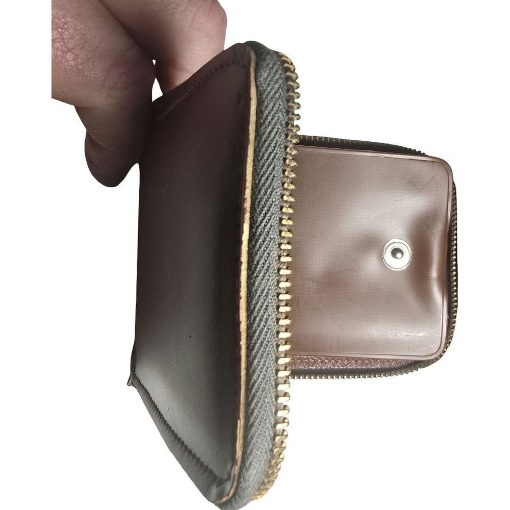 LORD FRANCIS VINTAGE 1950s 1960s Brown Leather Zip Wallet Coin ID Holder - Picture 4 of 14